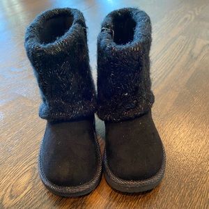 Toddler girl black boots size 7